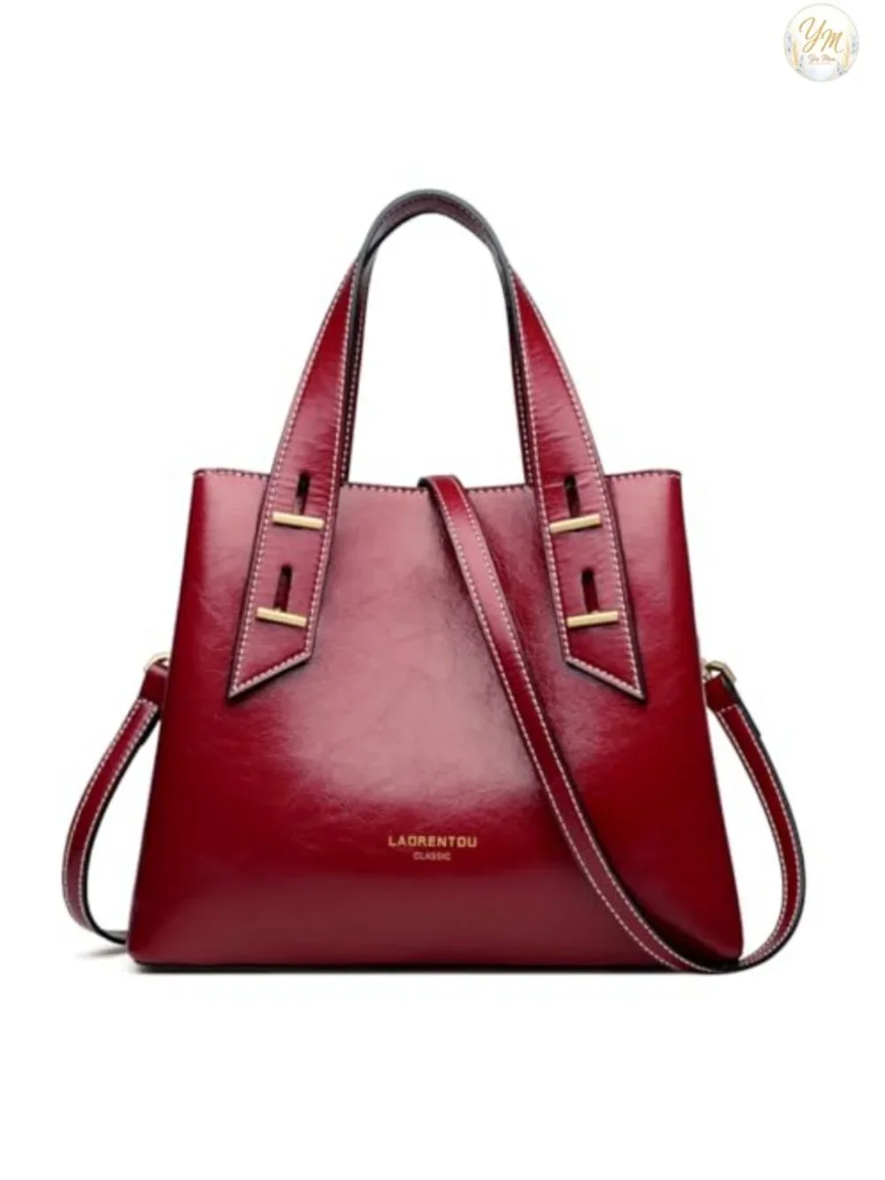 Genuine Leather Satchel Handbags Women Top-Handle Shoulder Tote Crossbody Bag